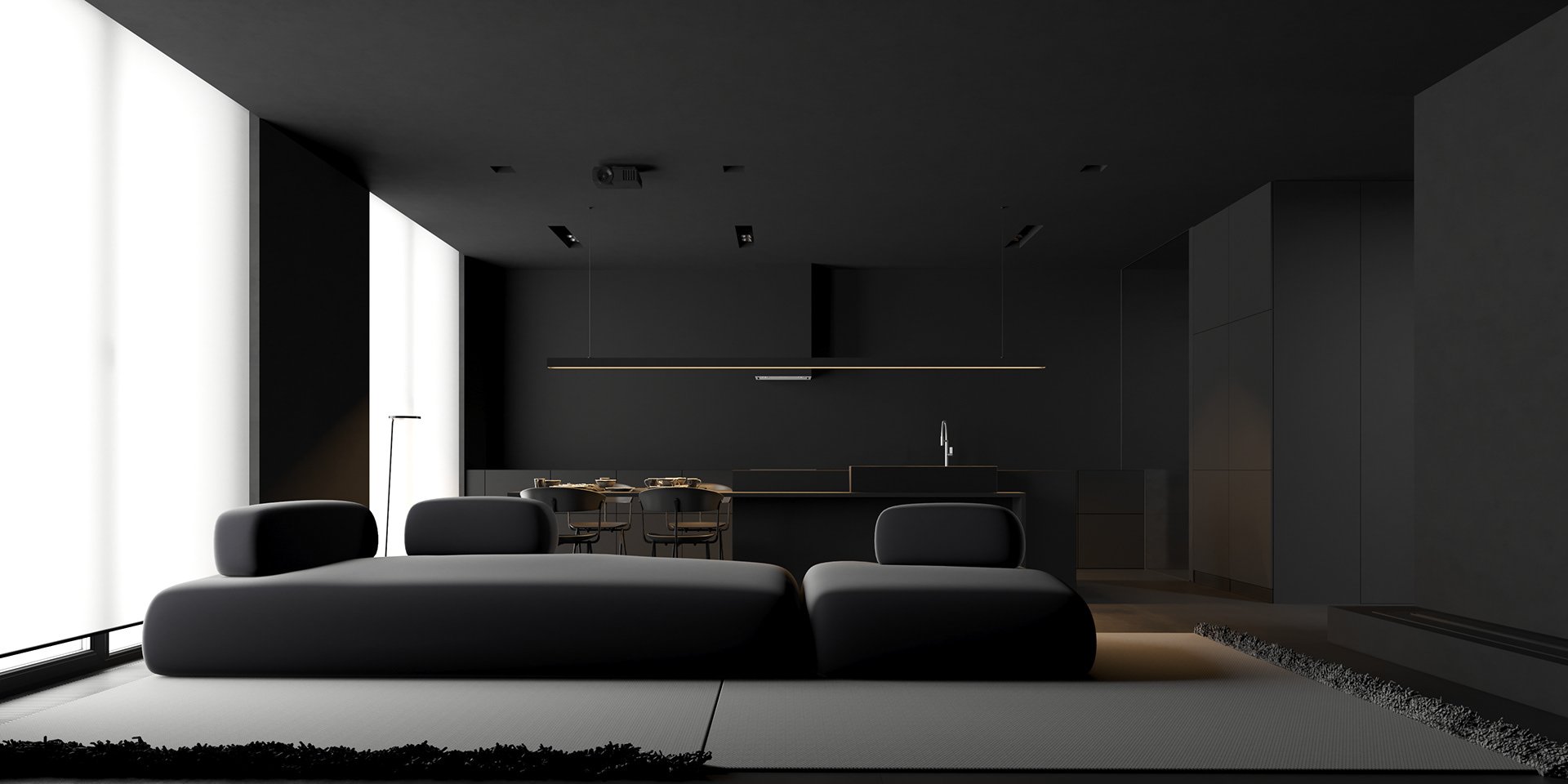 Matte Black Interior Design